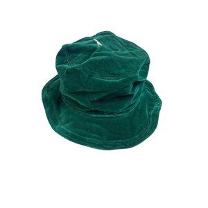 New Marc Vachon Hollywood Pine Green Velvet Fedora Rocker Hat 60cm / 24” Sz L